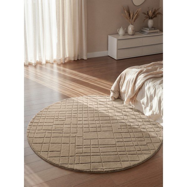 Кафяв вълнен кръгъл килим ø 160 cm Kenso – Villeroy&Boch-image-1