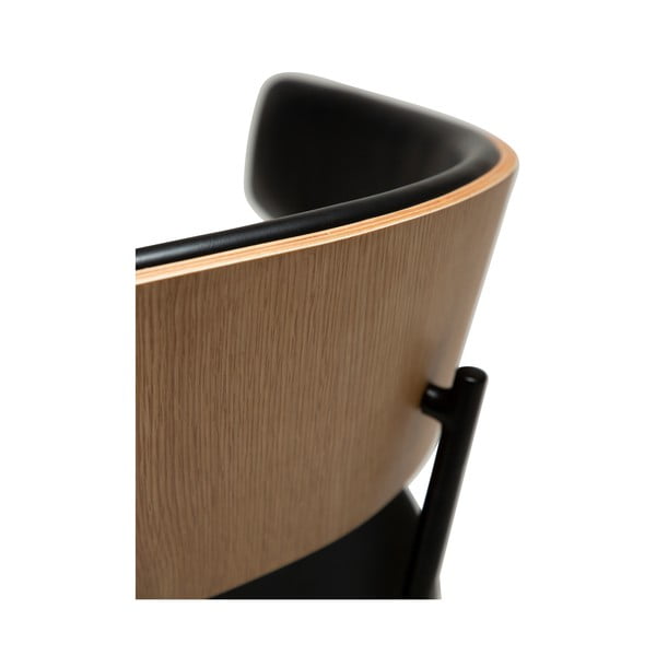 Черен/в светло естествен цвят трапезен стол с подлакътници Crib – DAN-FORM Denmark-image-1