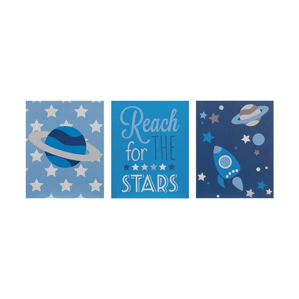 Детски картини в комплект от 3 броя 16x20 cm Reach for the Stars - Premier Housewares