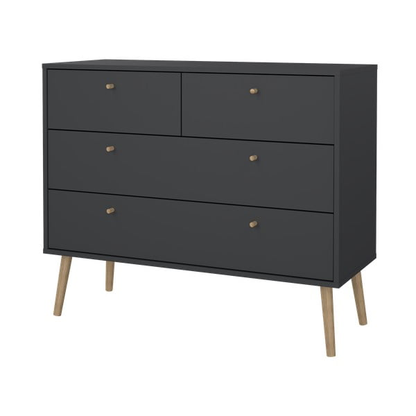 Антрацит нисък скрин 99x82 cm Bodo - Tvilum-image-4