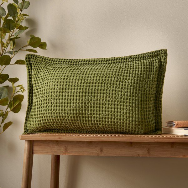 Памучна декоративна възглавница 30x50 cm Jaipur Chunky Waffle – Pineapple Elephant-image-1