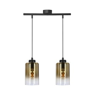 Черна висяща лампа със стъклен абажур ø 10 cm Aspra - Candellux Lighting