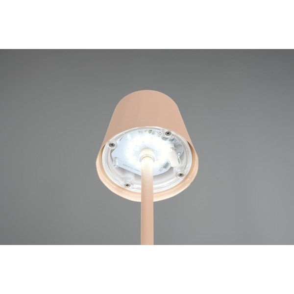 Кремава LED настолна лампа с метален абажур (височина 21 cm) Diaz – Reality-image-2