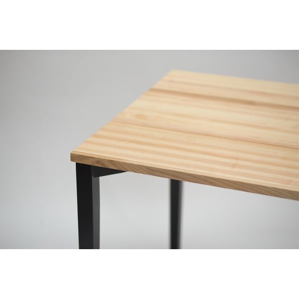 Черна маса за хранене TRIVENTI, 80 x 120 cm - Ragaba-image-2