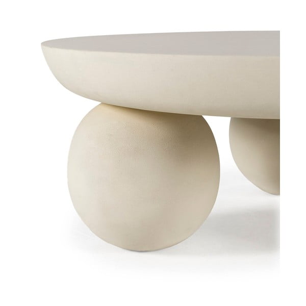 Бежова кръгла масичка за кафе от масивно манго ø 90 cm Ailen – MOME-image-4