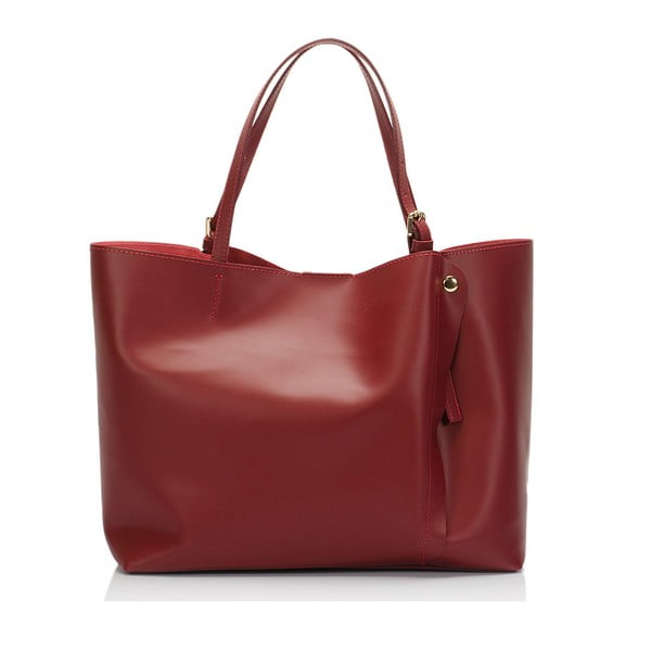Червена кожена чанта Eunice - Lisa Minardi