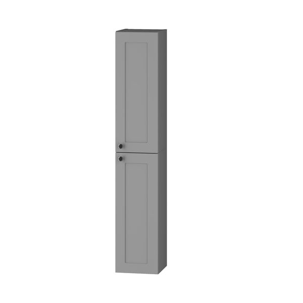Сив висок висящ шкаф за баня 30x160 cm Senja - STOLKAR