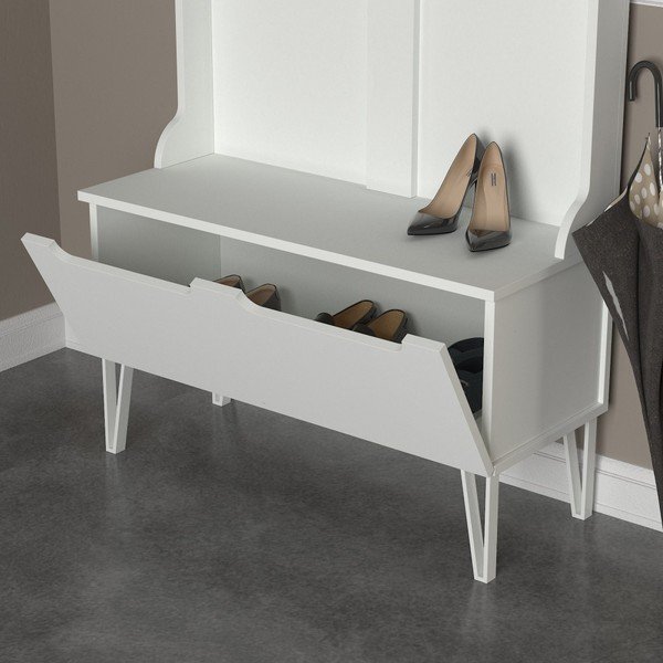 Бял гардероб с огледало Ratto Floria - Tera Home-image-4