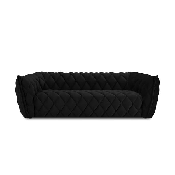 Черен диван с кадифена повърхност Flandrin - Interieurs 86
