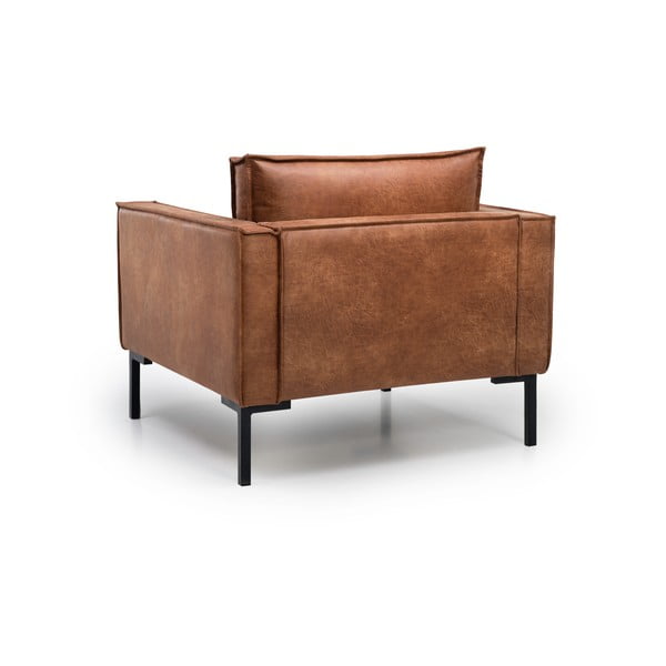 Кафяв фотьойл от изкуствена кожа Rate - Scandic-image-3