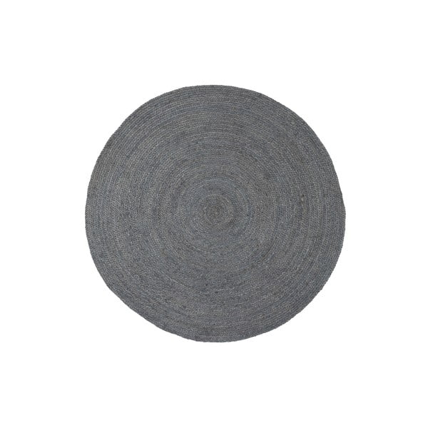 Кръгъл килим от сива юта ø 150 cm Ross - WOOOD