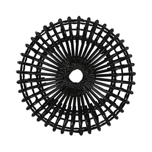 Черна ратанова масичка за кафе Ratta - WOOX LIVING-image-1