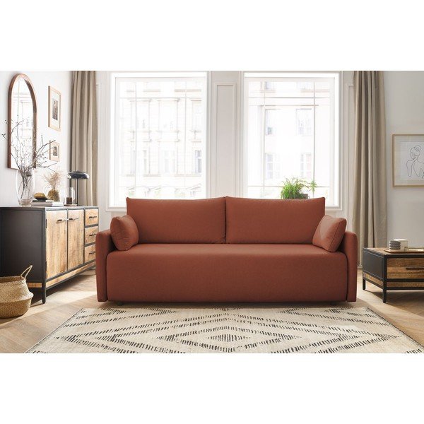 Оранжев сгъваем диван 211 cm Marcel – Bobochic Paris-image-1