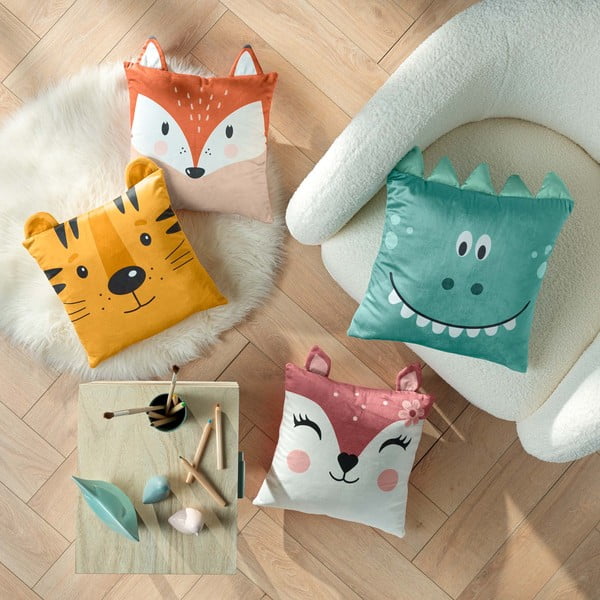 Кадифена детска възглавница 40x40 cm Bichette – douceur d'intérieur-image-4