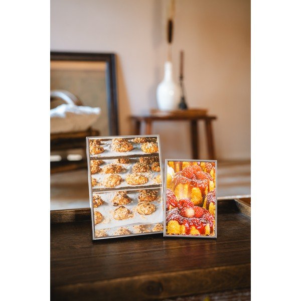 Метална стояща рамка в блестящо сребрист цвят 14x19 cm Sweet Memory Pearl – Zilverstad-image-1