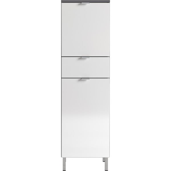 Висок шкаф за баня в бяло и сиво 34x120 cm Mauresa - Germania-image-1