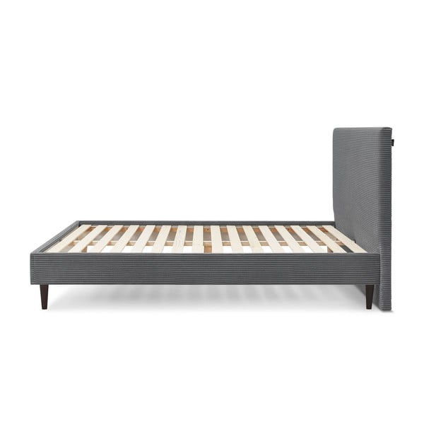 Антрацит тапицирано двойно легло с решетка 180x200 cm Anja - Bobochic Paris-image-2