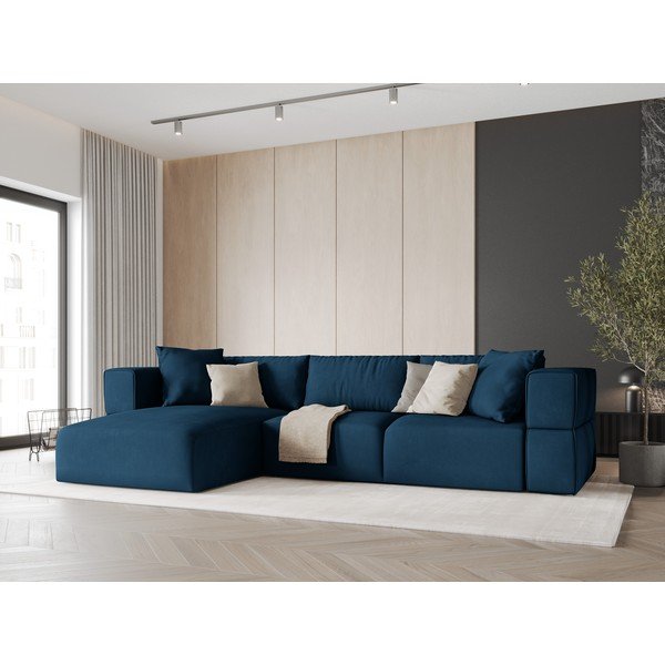 Син ъглов диван, ляв ъгъл Esther – Milo Casa-image-1