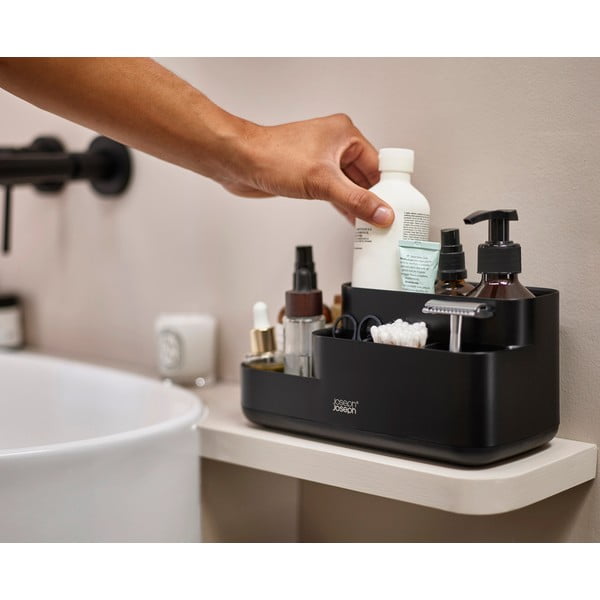 Черен пластмасов органайзер за баня EasyStore – Joseph Joseph-image-1