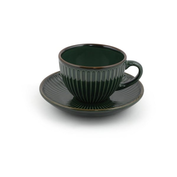 Тъмнозелени керамични чаши в комплект от 6 бр. 0,21 л - Hermia-image-2
