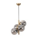 Висяща лампа със стъклен абажур в сиво-златисто ø 15 cm Forte - Squid Lighting