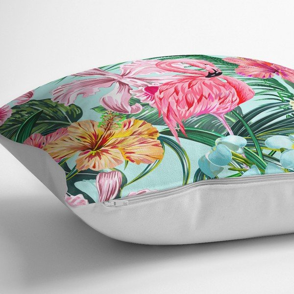 Калъфка за възглавница Yalnız Flamingo, 45 x 45 cm - Minimalist Cushion Covers-image-1