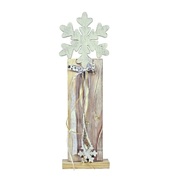 Dřevěná dekorace Ego Dekor Snow, výška 53 cm