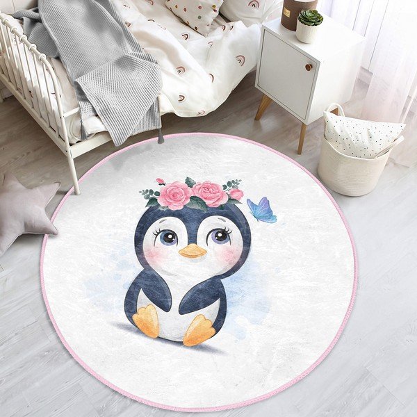Бял детски килим ø 100 cm Comfort - Mila Home-image-4