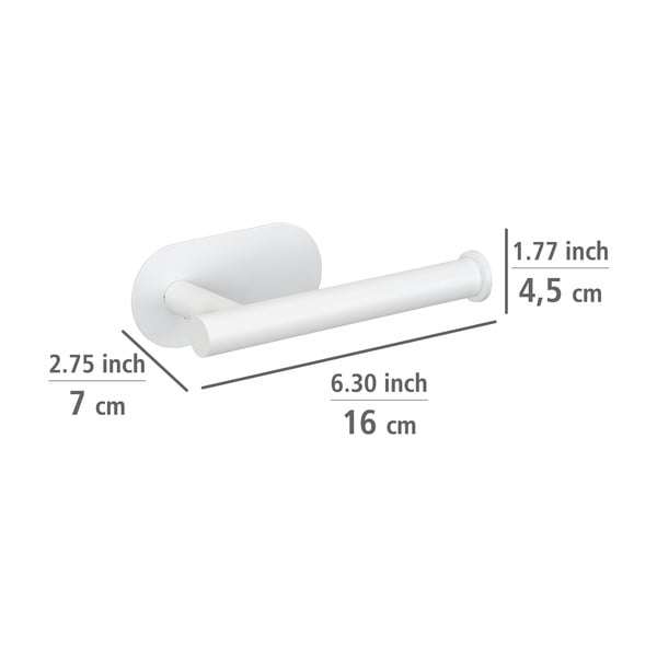Бял самозалепващ държач за тоалетна хартия от неръждаема стомана Orea – Wenko-image-4