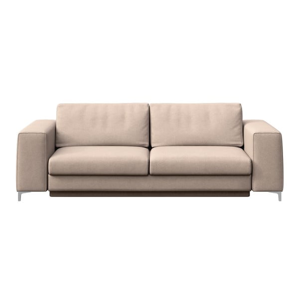 Бежов кадифен разтегателен диван 256 cm Rene – Rodier
