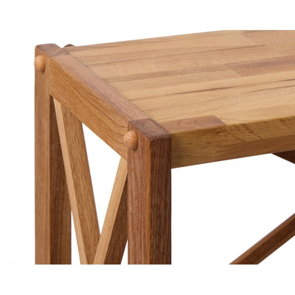 Стелаж от масивен дъб в естествен цвят 70x161 cm X-Shelf – Unique Furniture-image-4