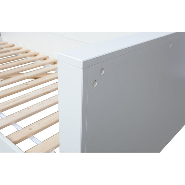 Бяло единично легло от борова дървесина, 90 x 200 cm Connect - WOOOD-image-4