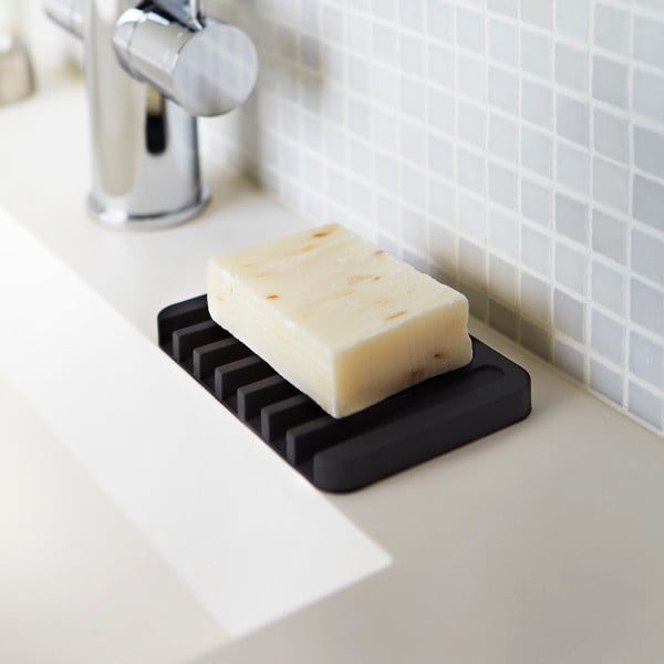Черна подложка за сапун Flow - YAMAZAKI-image-1
