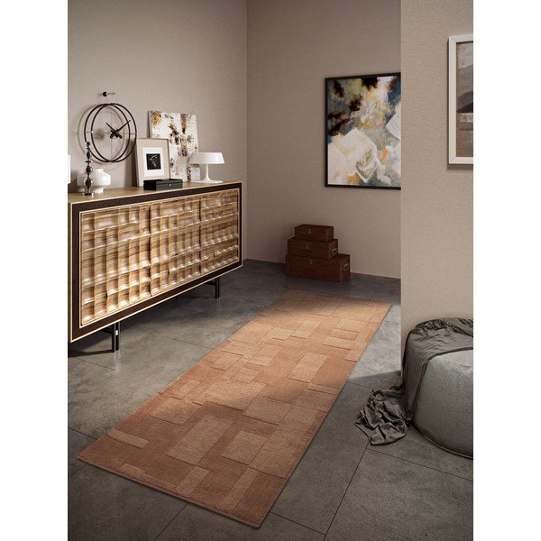 Кафява ръчно изработена вълнена пътека 80x250 cm Wilhelmine – Villeroy&Boch-image-1