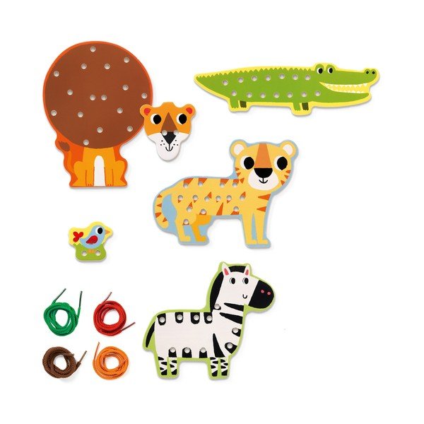 Бебешки дървени стегания животни от джунглата - Djeco-image-2