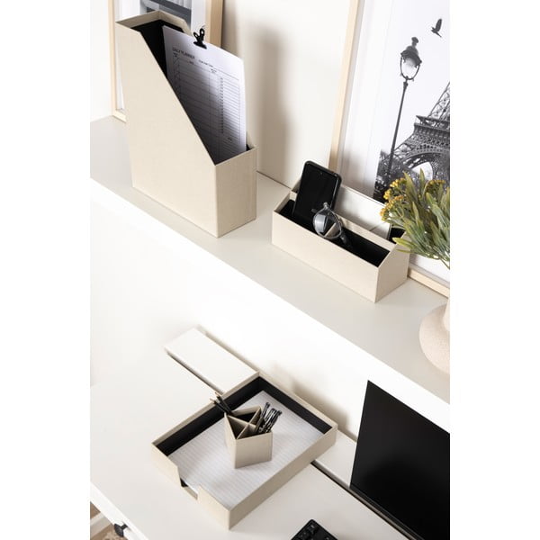 Картонени органайзери в комплект от 4 бр. Hugo Canvas Paper Laminate – Bigso-image-2