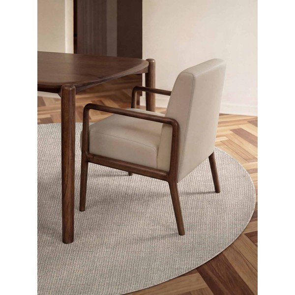 Кремав ръчно изработен вълнен кръгъл килим ø 160 cm Greenwich – Ted Baker-image-1