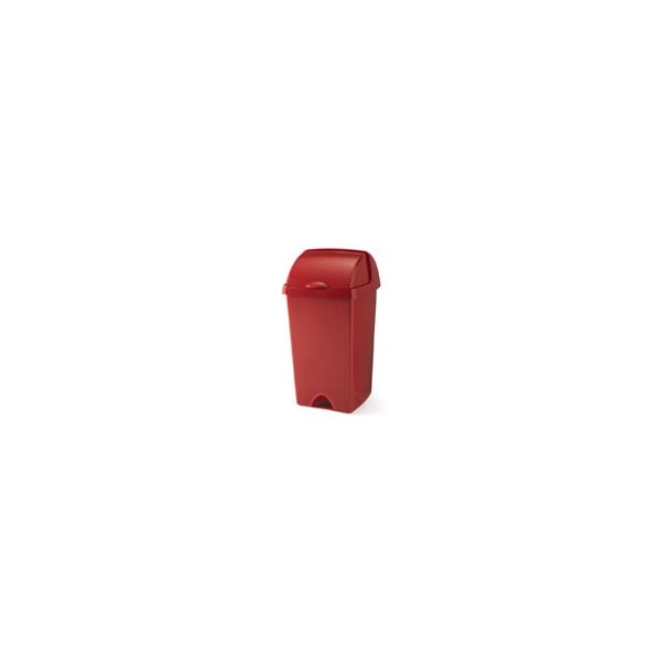 Червена кофа за боклук с прибиращ се капак , 38 x 34 x 68 cm - Addis
