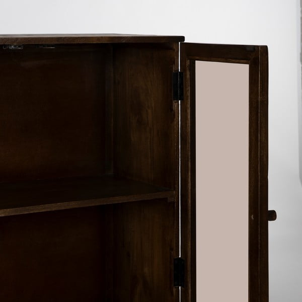 Кафява витрина от масивно манго 80x140x40 cm Ravi – Ixia-image-3