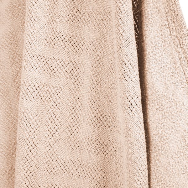Бежово памучно плетено бебешко одеяло 80x80 cm Frosty Almond – Roba-image-2