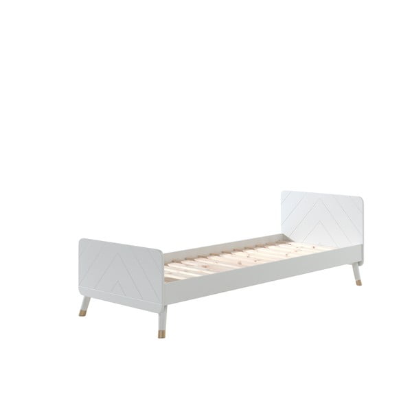 Бяло детско легло от борова дървесина , 90 x 200 cm Billy - Vipack