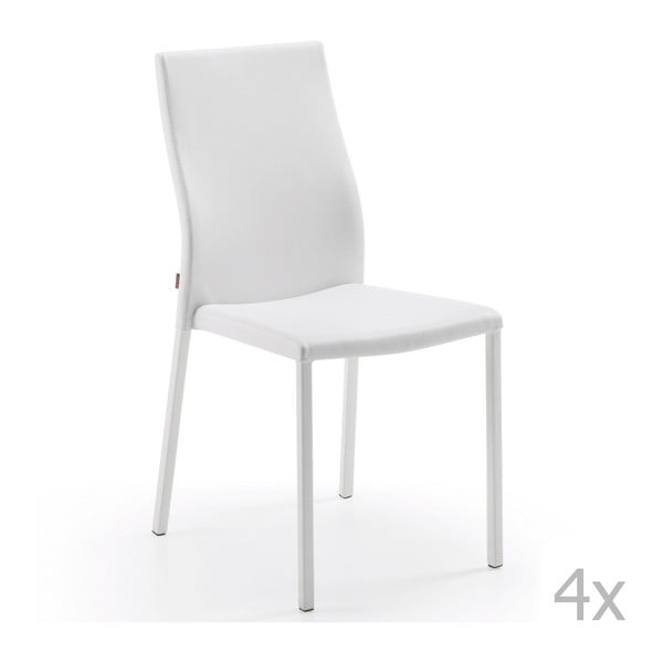 Sada 4 bílých židlí La Forma Aura