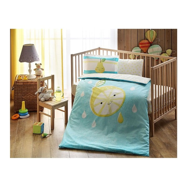 Памучно спално бельо Hallmar Baby Boy с единичен чаршаф, 100 x 150 cm - Taç