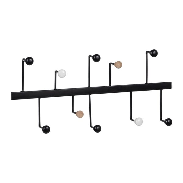 Черна метална стенна закачалка – Ixia-image-1