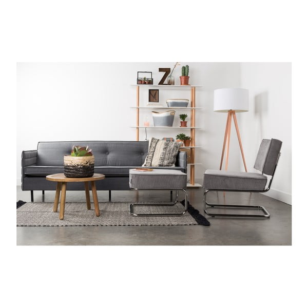 Светлосиво кресло Rib - Zuiver-image-4