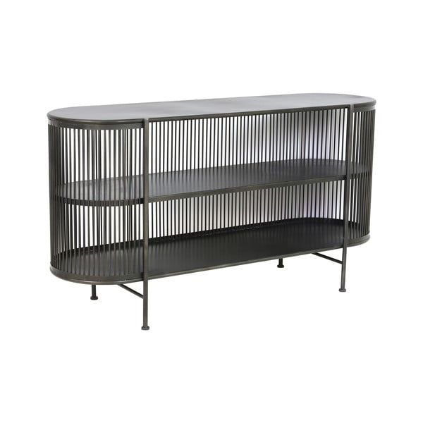 Черен метален нисък скрин с чекмеджета 149x80 cm Yinthe - Light & Living-image-2