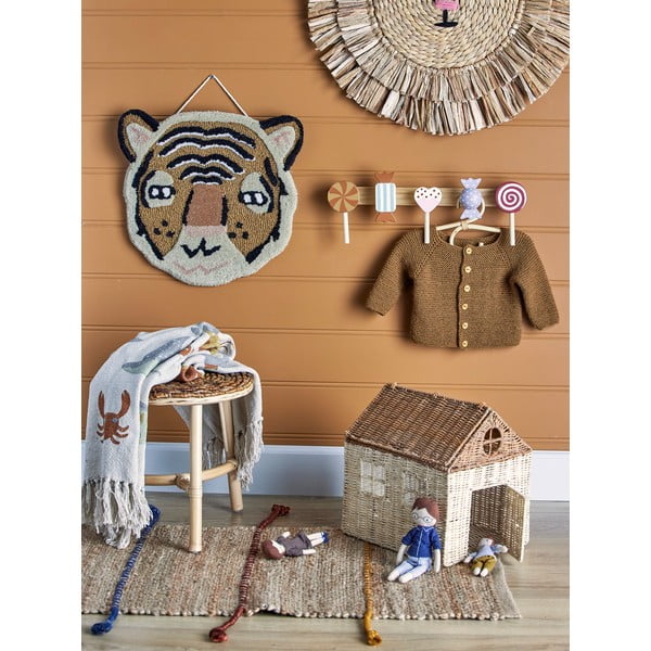 Стенна закачалка от борово дърво за деца Rudy - Bloomingville Mini-image-1