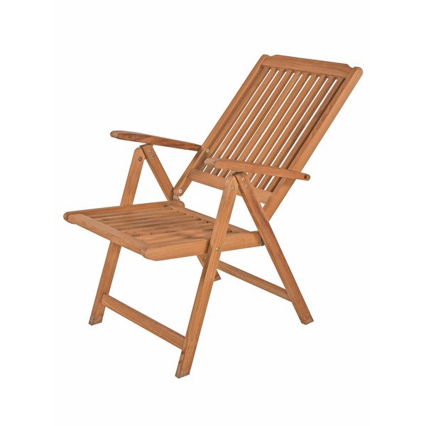 Кафяво градинско кресло от масивно дърво Solo – Garden Pleasure-image-2