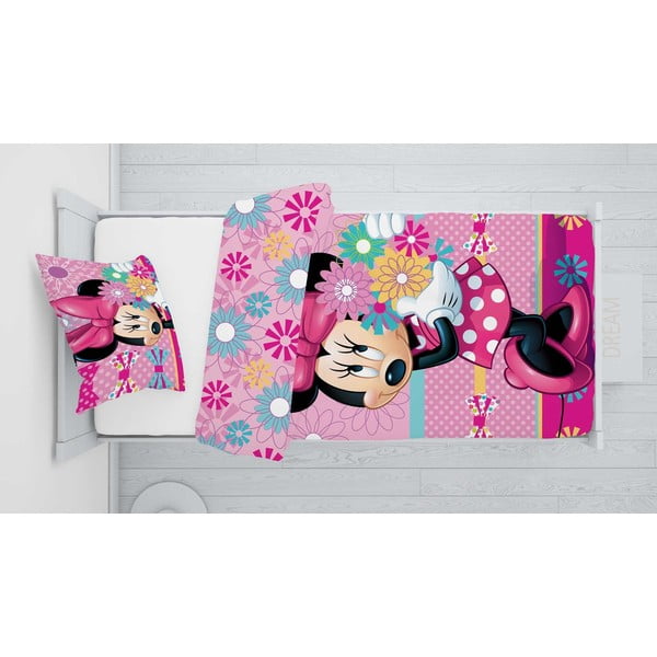 Единично  памучно детско спално бельо 140x200 cm Minnie – Jerry Fabrics-image-2