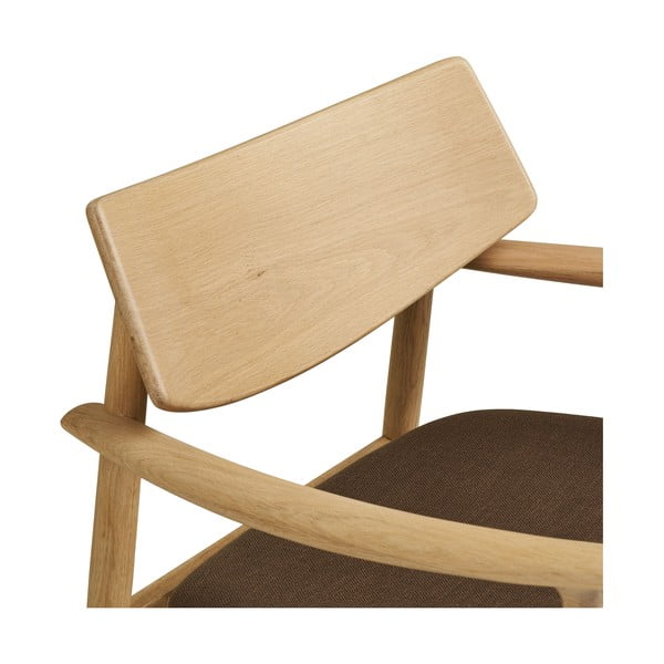 Кафяв фотьойл с табуретка Olvera – House Nordic-image-4